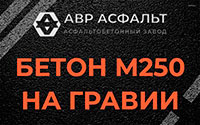 Бетон М250 на гравии в Щербинке